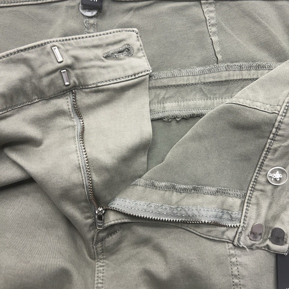 Liverpool Cargo Trouser Women 22W Army Green Zip Hem Joggers Utility Pockets - Picture 7 of 12